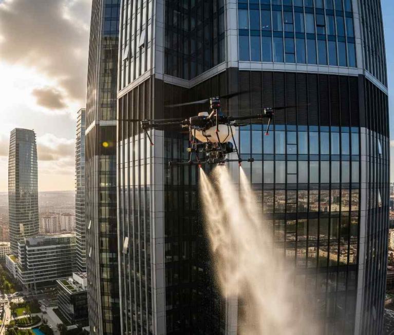 Bahçeşehir dronla cam temizliği hizmetleri