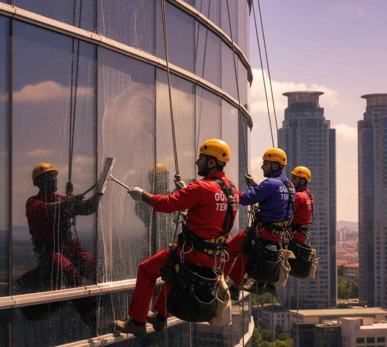 Dağcılık ile Maslak dış cephe temizliği hizmetleri