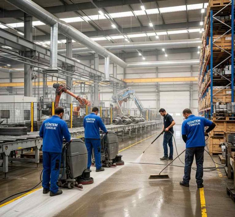 Epoksi zemin temizliği çalışmaları