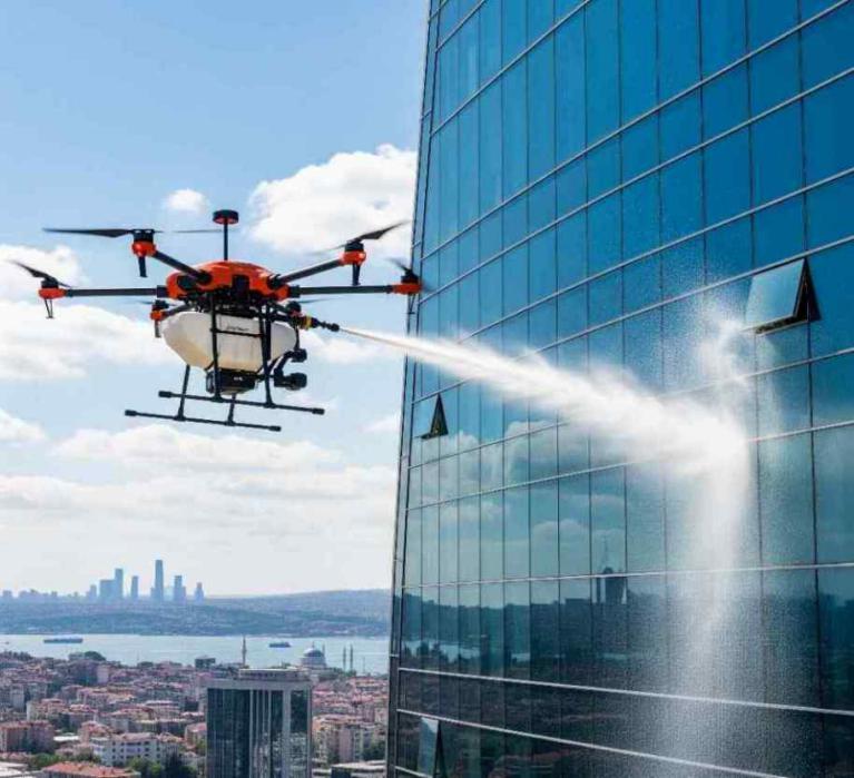 Profesyonel drone ile cam temizliği hizmetleri