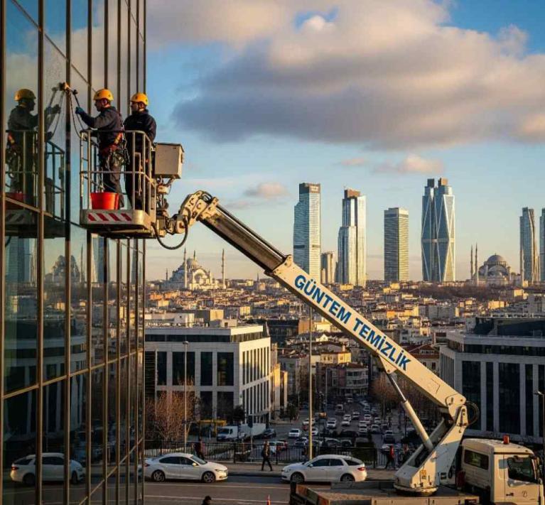 Sepetli platformla dış cephe temizliği şirketi