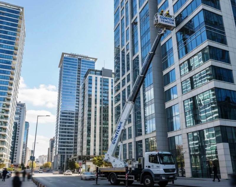 Sepetli vinç ile Ümraniye dış cephe temizliği hizmetleri